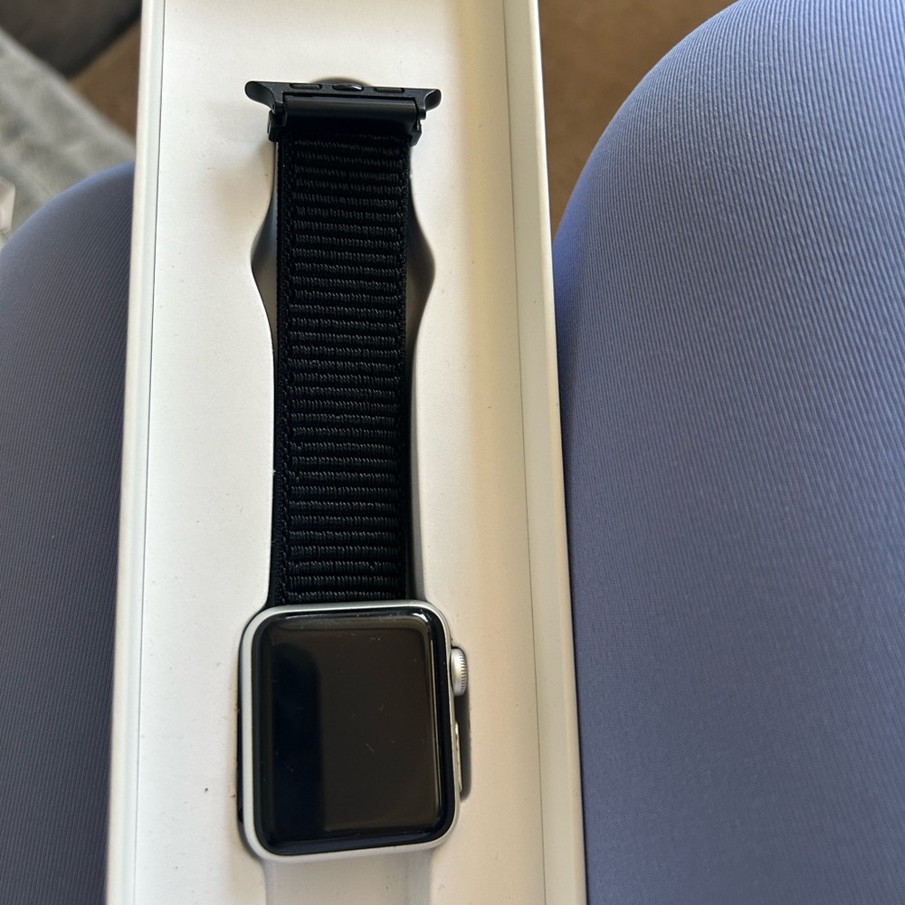 Apple Silver Smartwatch Rear Case with Sensor Window and Crown Cutout
